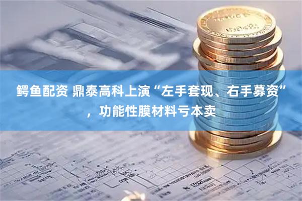 鳄鱼配资 鼎泰高科上演“左手套现、右手募资”，功能性膜材料亏本卖